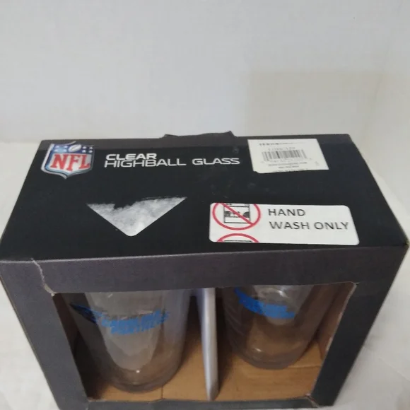 North Carolina Panthers Clear Highball Glass Set - Picture 6 of 7